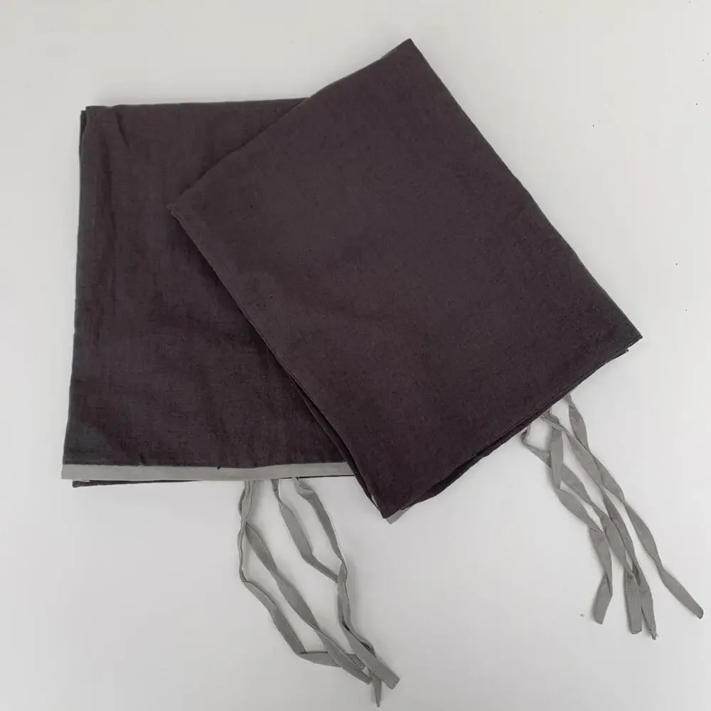 New No Box West Elm Pillow Shams Set of 2 Standard Brown Linen Cotton Coastal